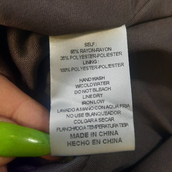 & Merci Gray lined tiered bell sleeve Tunic style dress Med - Picture 4 of 5